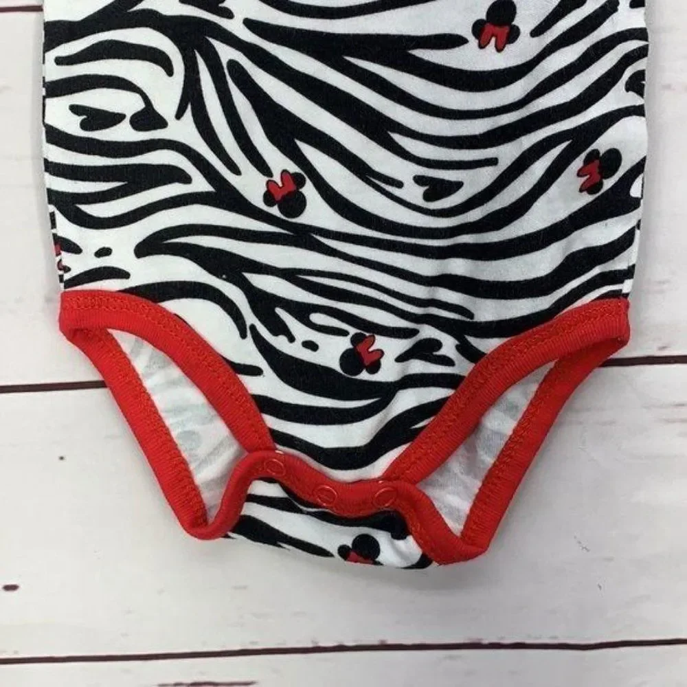 Baby Disney 0-3‎ Months zebra Minnie Mouse bodysuit
